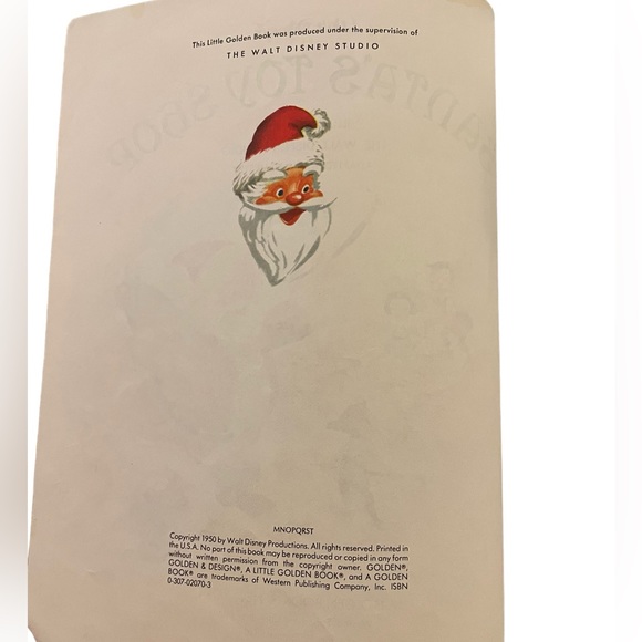 Disney’s A Little Golden Book Santa’s Toy Shop children’s book vintage - Picture 2 of 6